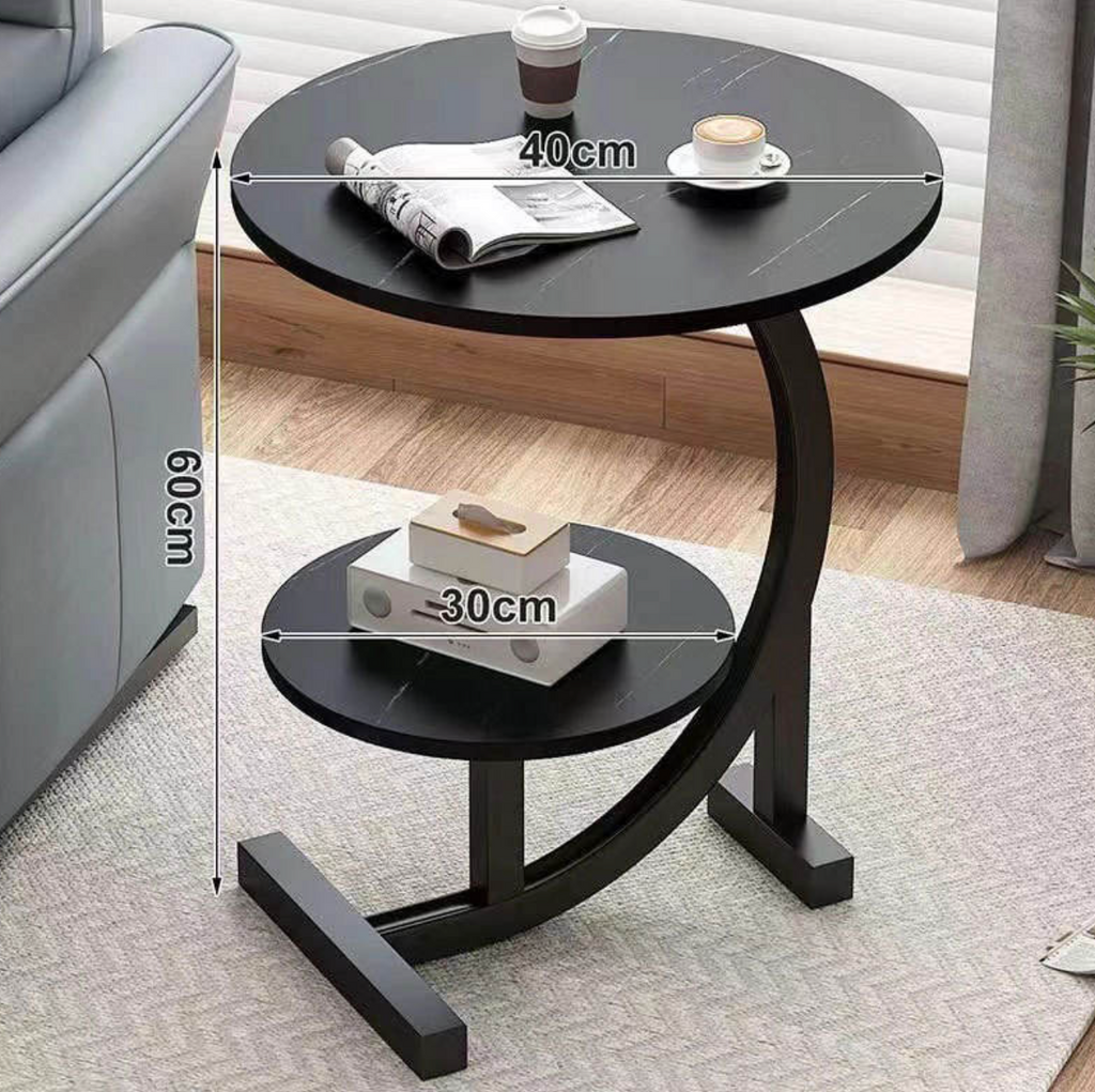 Modern C-Shaped Side Table