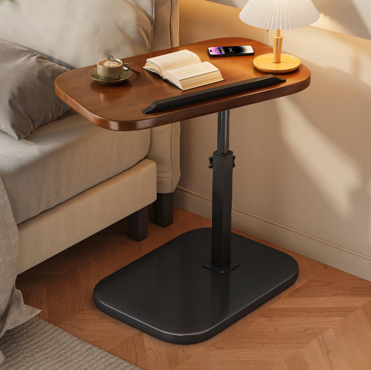Modern Arc-Shaped End Table