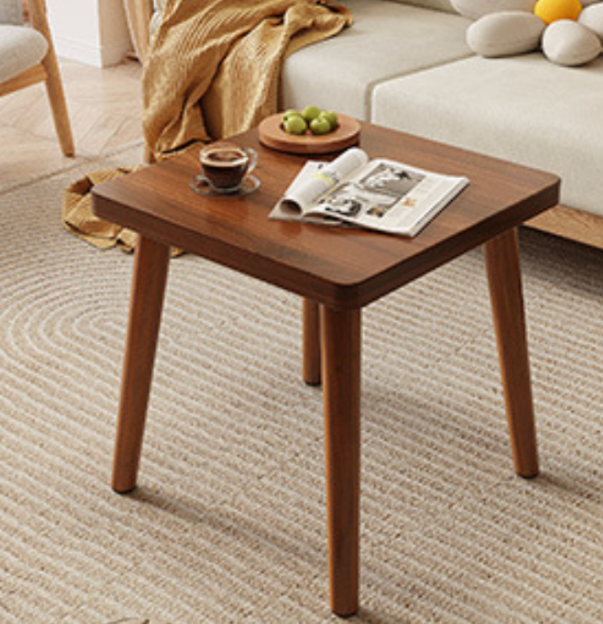 Portable Solid Wood Accent Table
